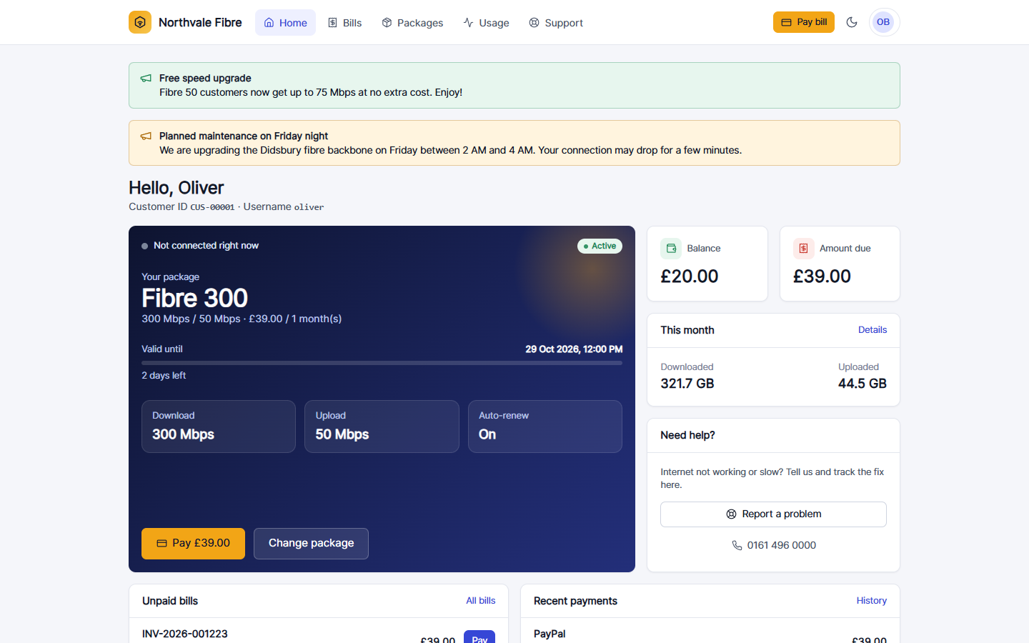 Customer portal